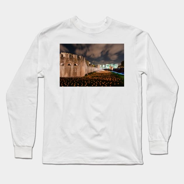 Tower of London Beyond The Deepening Shadow Long Sleeve T-Shirt by AndyEvansPhotos